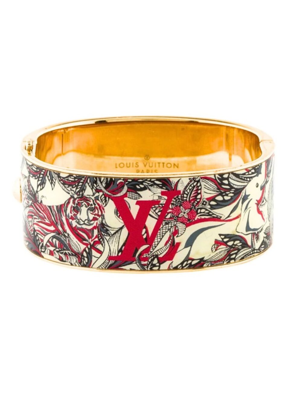 Louis Vuitton Enamel Confidential Hinged Bangle S